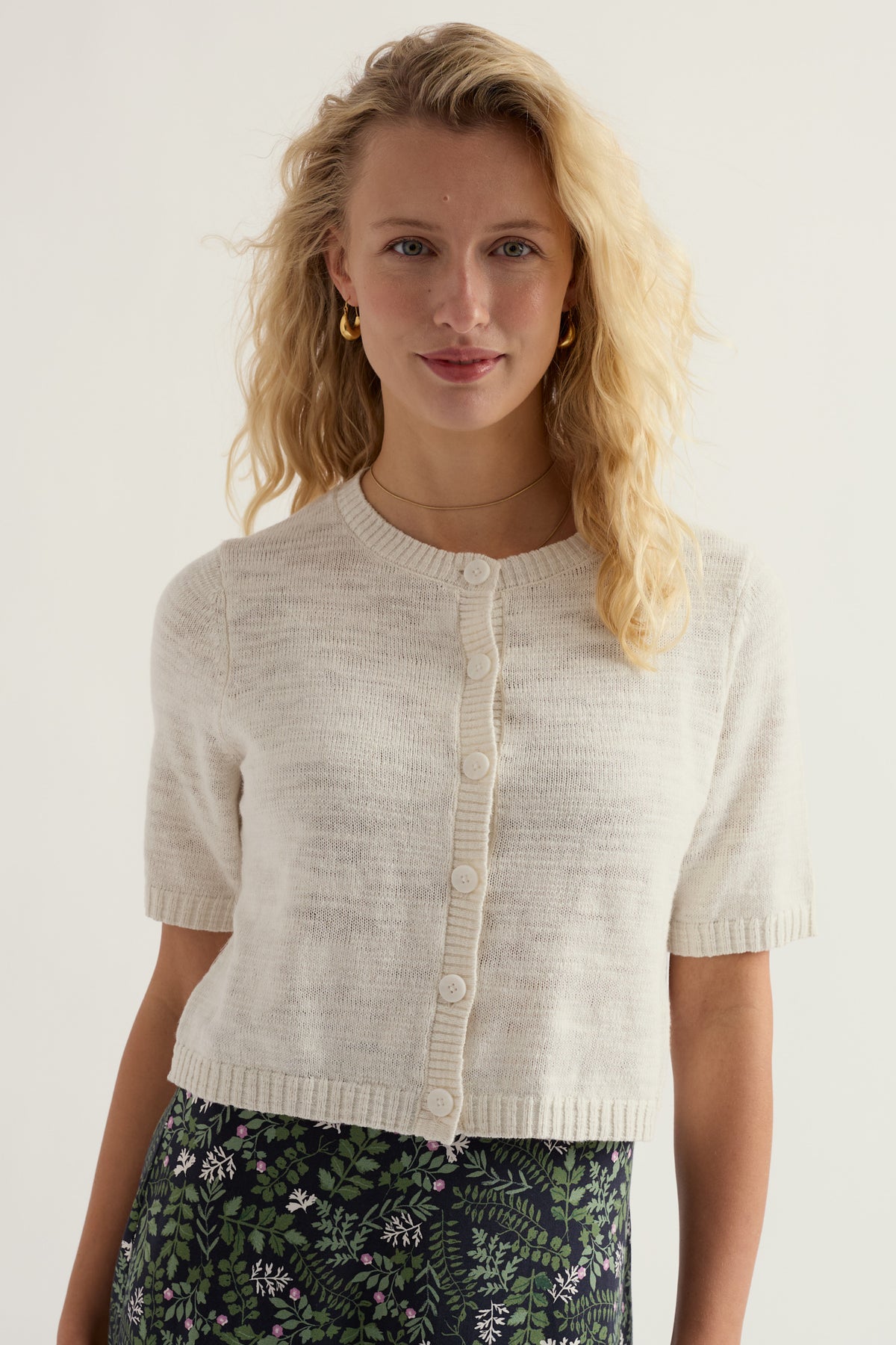 Wild Thyme Cardigan Made With Linen & Organic Cotton