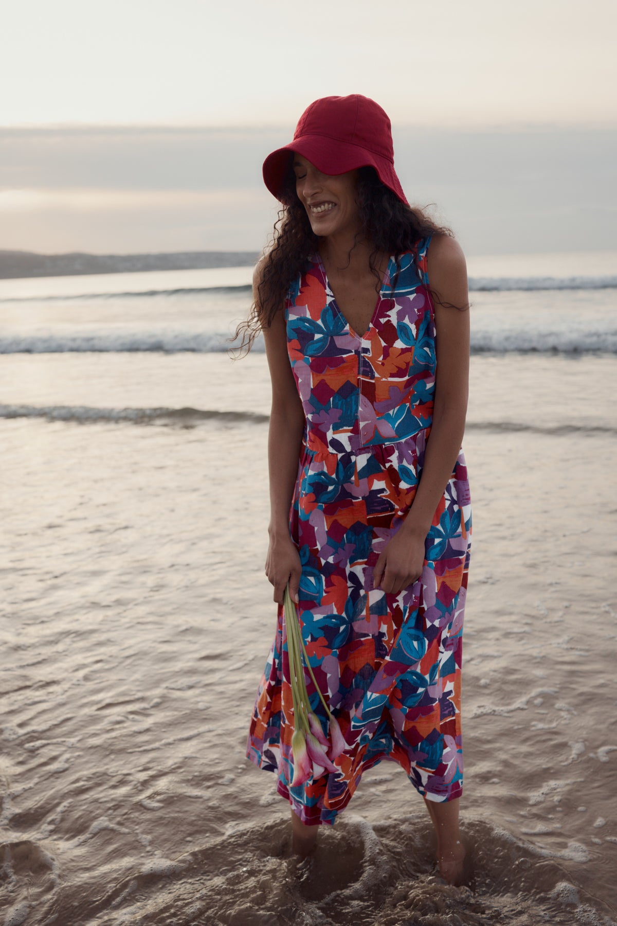 Lowland Heather Sleeveless Linen Dress