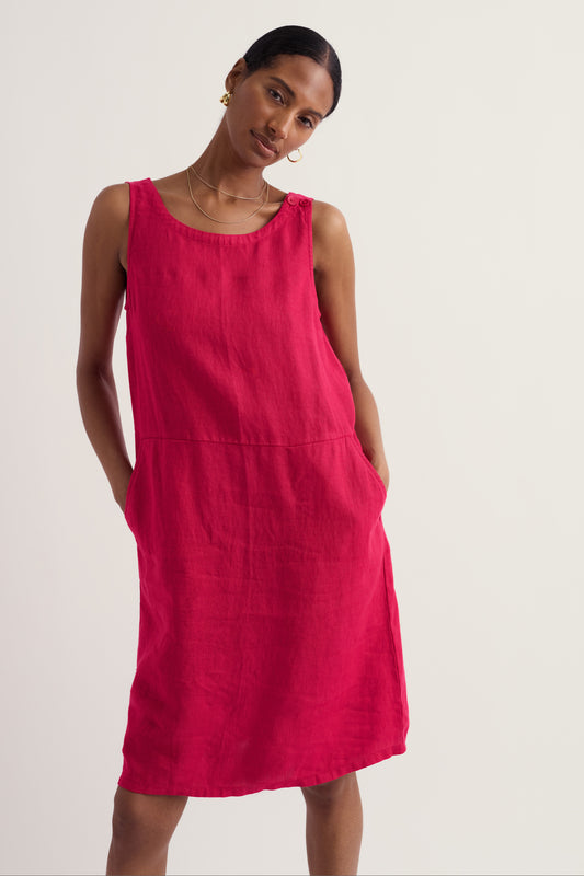 Salt Weave Linen Pinafore