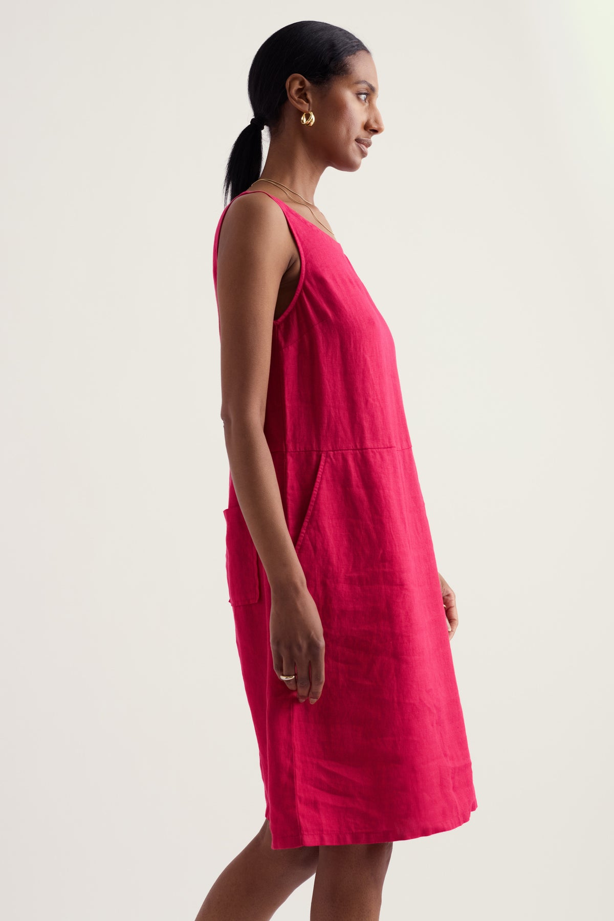 Salt Weave Linen Pinafore
