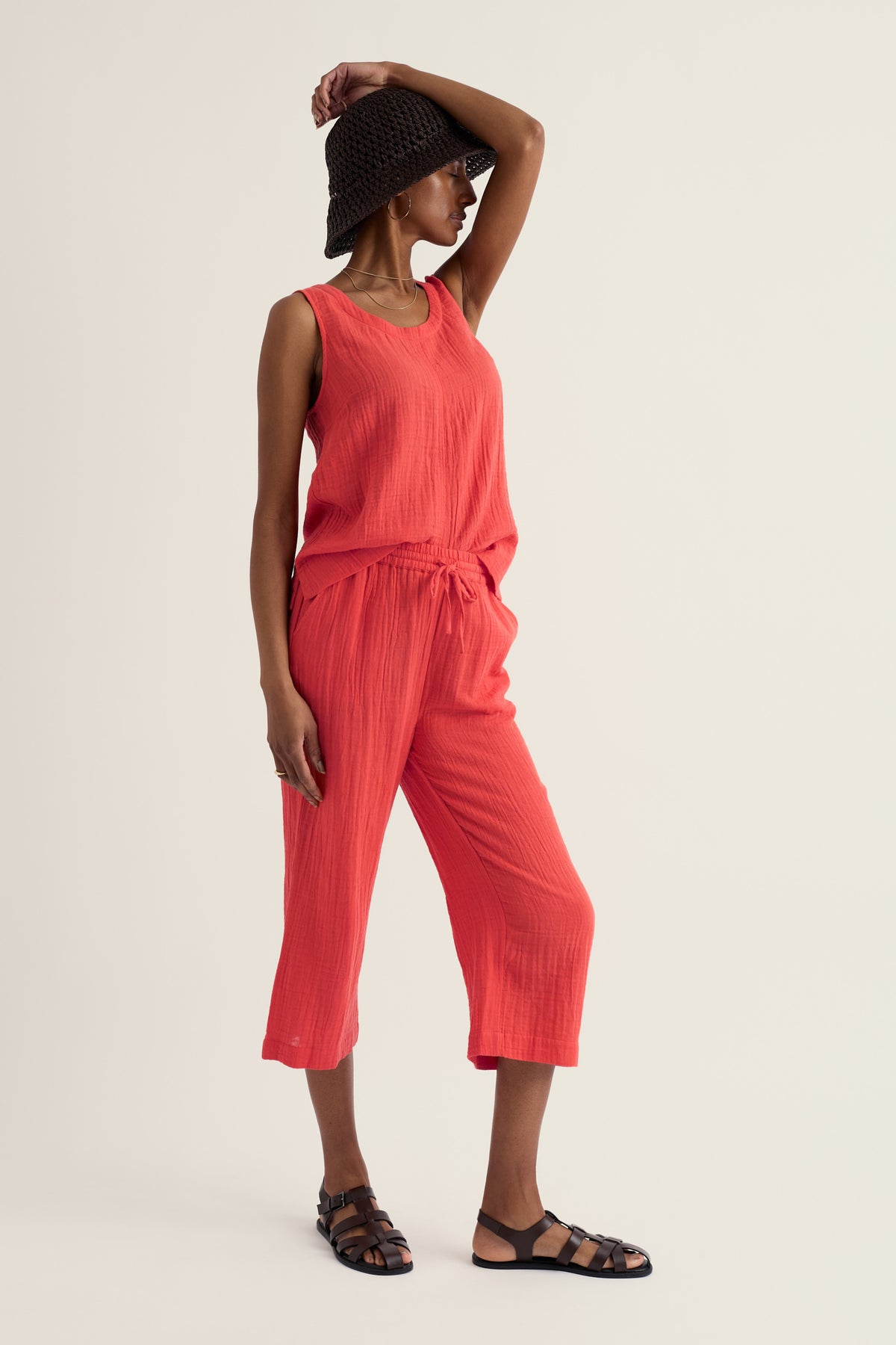 Maddie Double Gauze Organic Cotton Vest