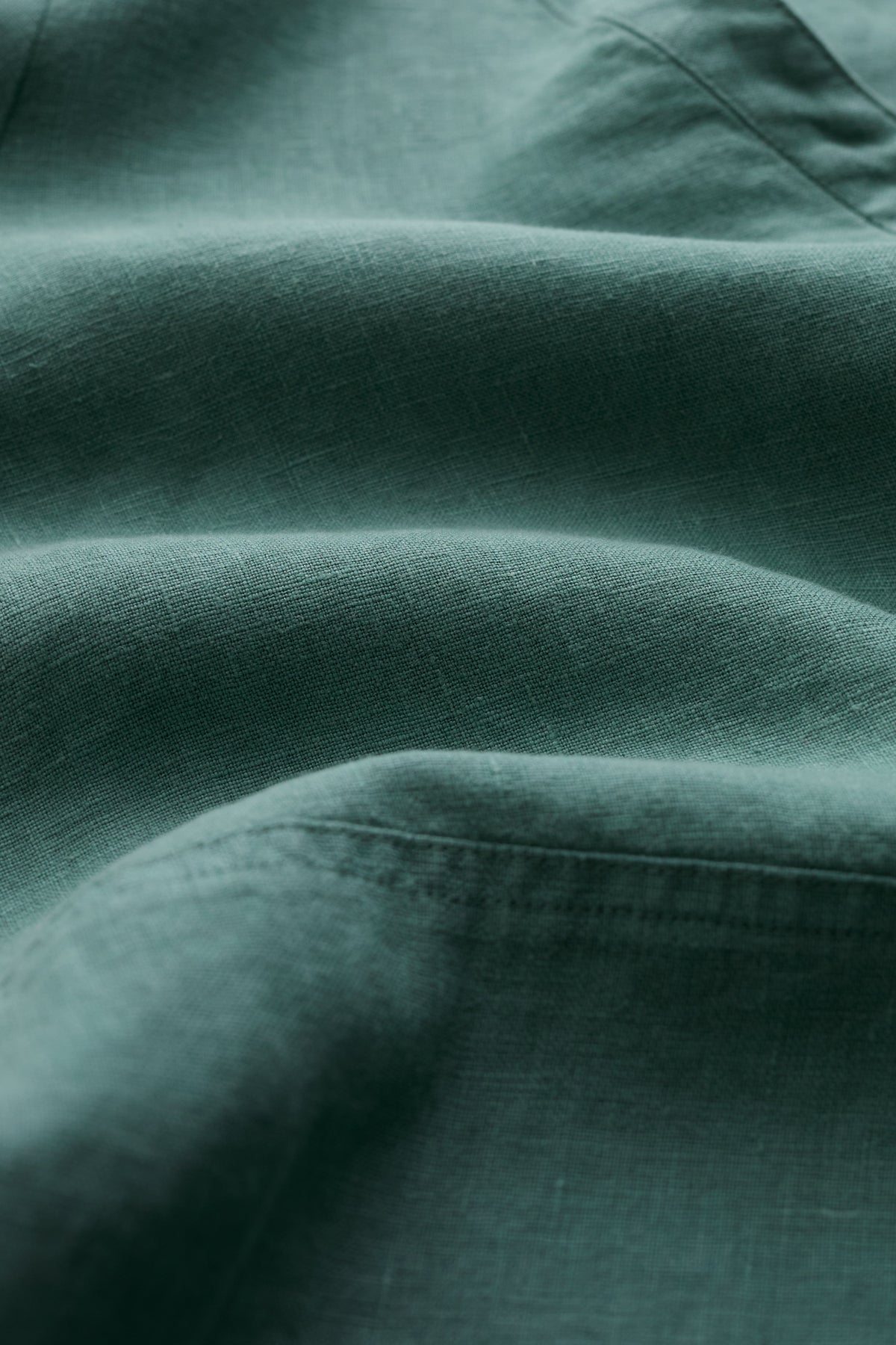 Dew Drop V-Neck Linen Shift Dress