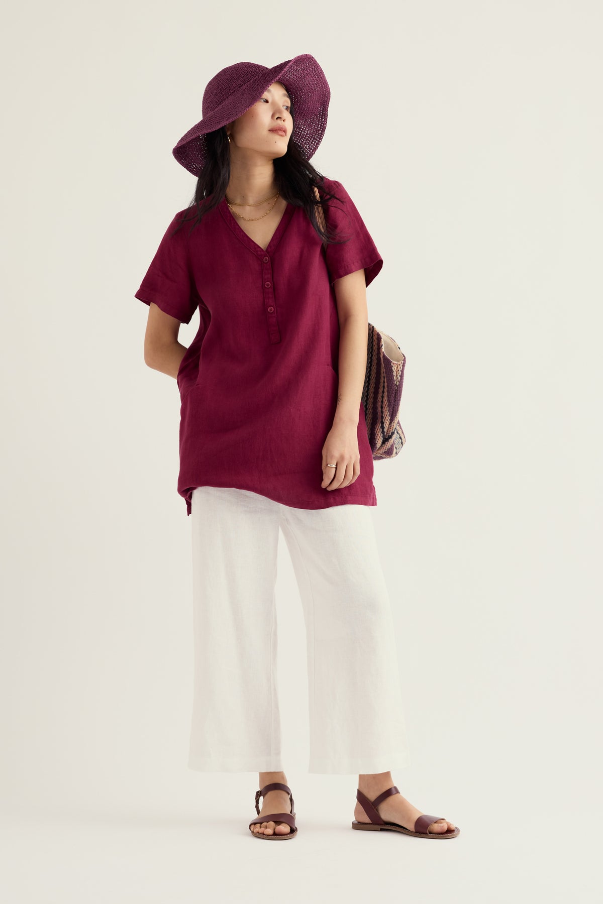 Kestle Mill Short Sleeve Linen Tunic