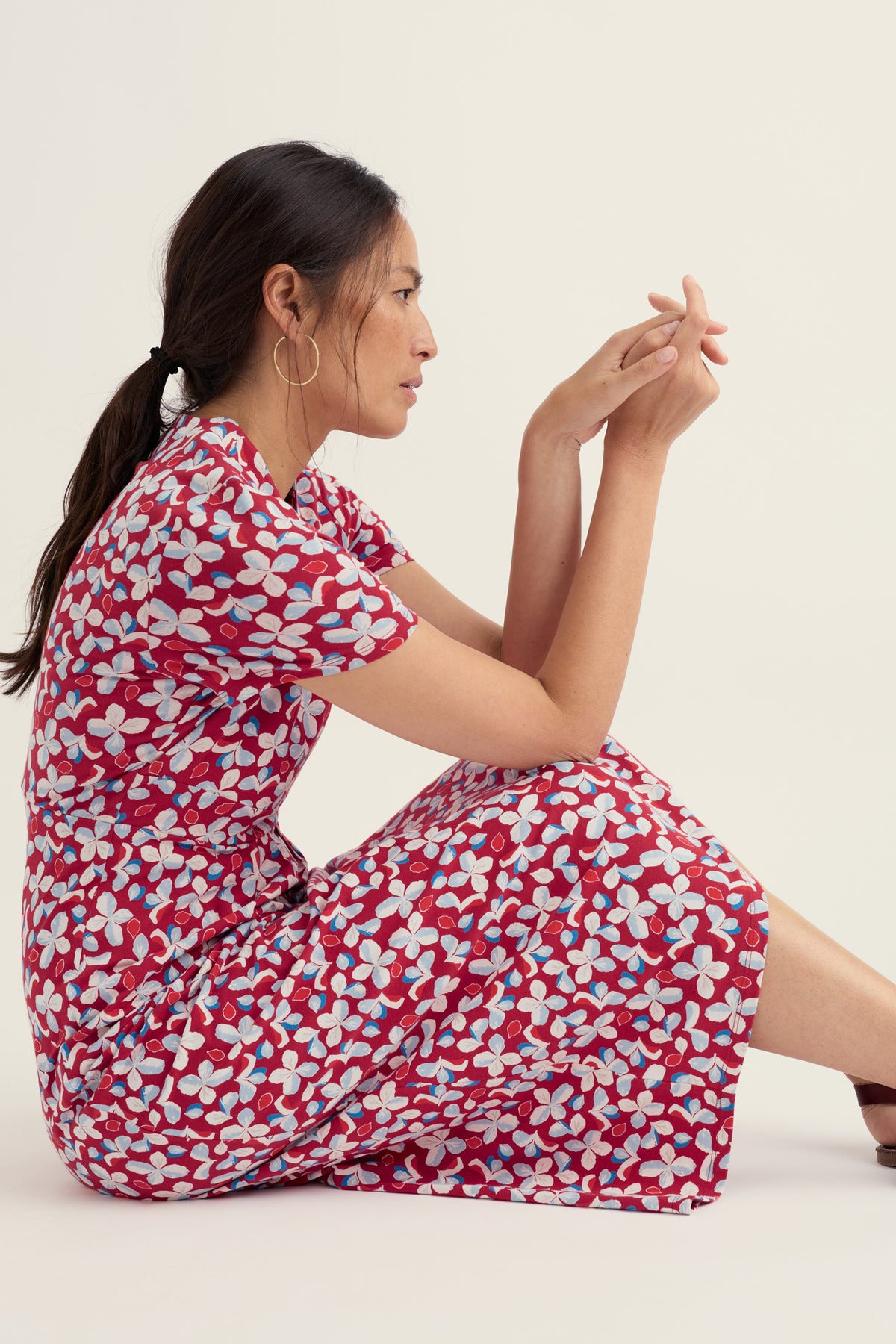 Seed Packet Short Sleeve Midi Dress