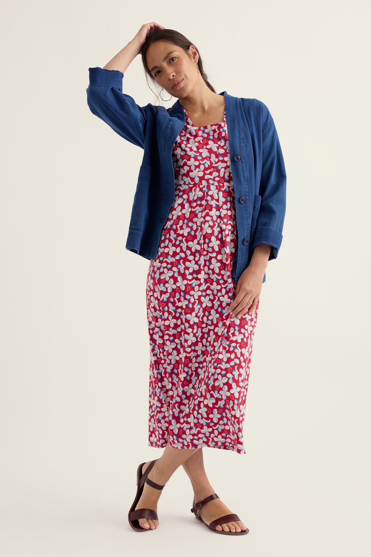 Seed Packet Short Sleeve Midi Dress
