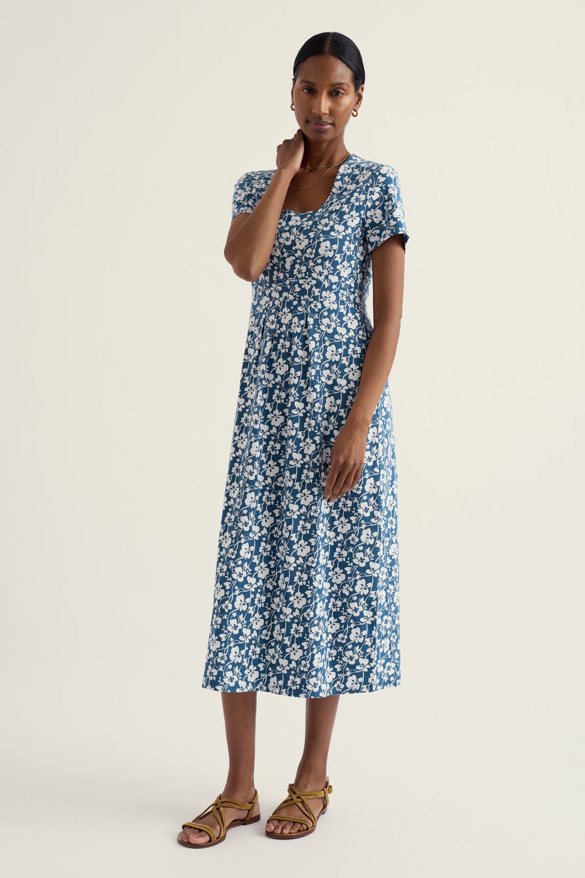 Seed Packet Short Sleeve Midi Dress