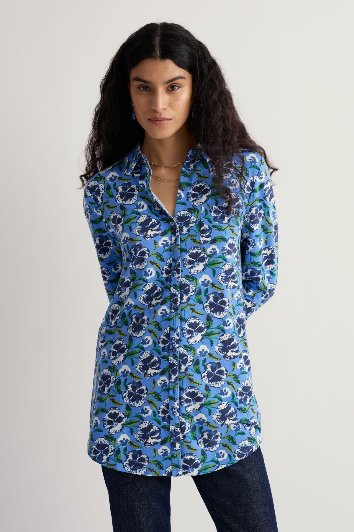 Dove Plant 3/4 Sleeve Tunic
