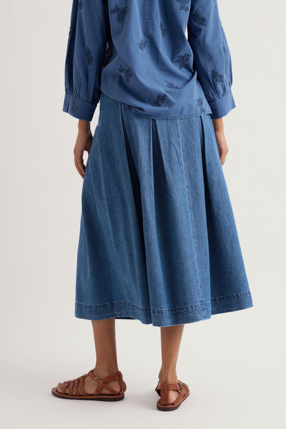 Rosewall A-line Midi Skirt