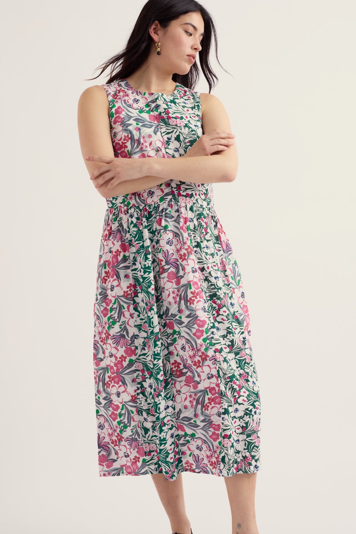 Circular Sleeveless Brouse Dress