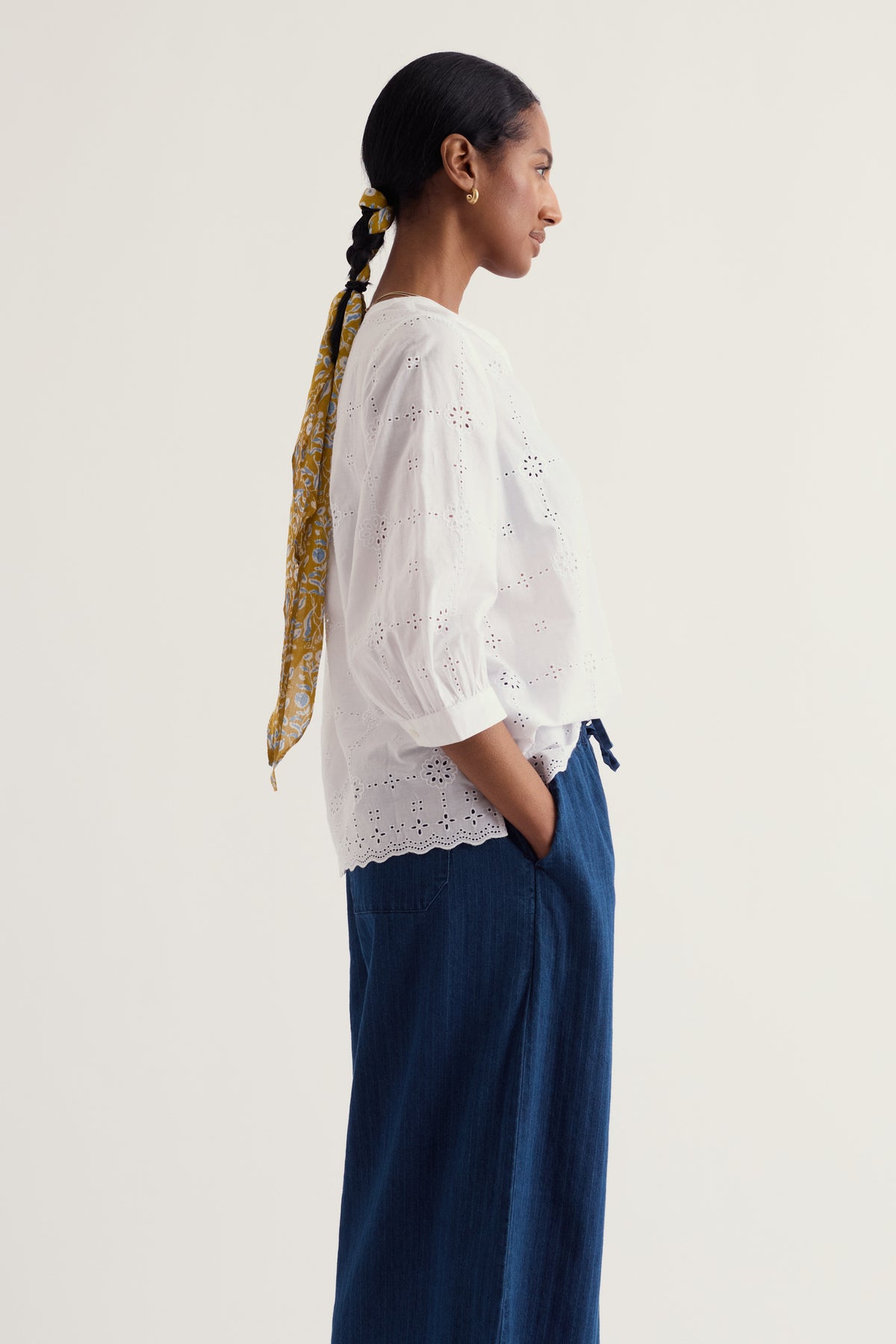 Grace Embroidered Organic Cotton Top