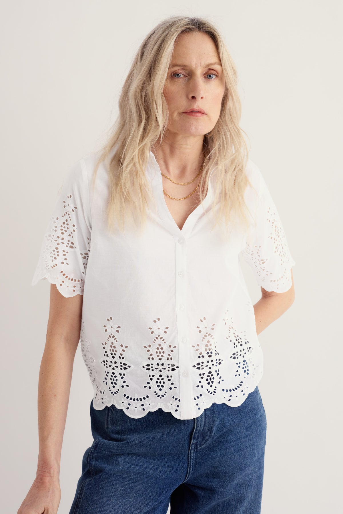 Honeypinnick Embroidered Top in GOTS Organic Cotton