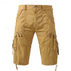 Men's Multi Pocket Plain Cargo Shorts