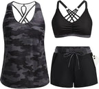 3 Piece Tankini with Shorts🔥Buy 2 Free Shipping