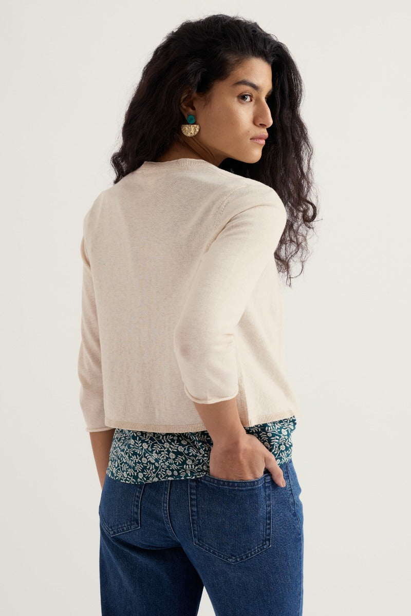 Vanessa Knitted Cardigan in GOTS-Certified Organic Cotton