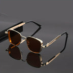 Vintage Steampunk Square Metal Frame Glasses