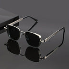 Vintage Steampunk Square Metal Frame Glasses