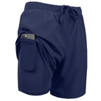 3-Pack Men's 2 in 1 Stretch Active Quick Dry Gym Running Shorts With Liner