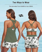 3 Piece Tankini with Shorts🔥Buy 2 Free Shipping