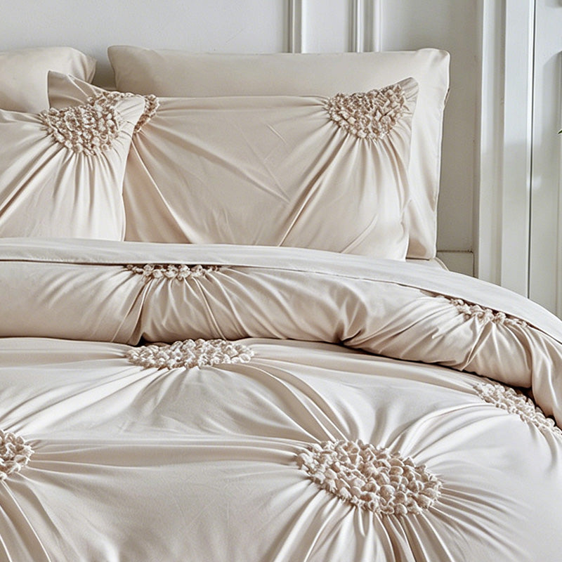 📢📢50% OFF !! ⏰Elegant Pinch Pleat Duvet Cover Set