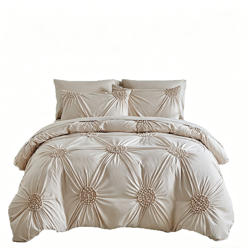 📢📢50% OFF !! ⏰Elegant Pinch Pleat Duvet Cover Set
